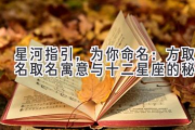 星河指引，为你命名：方取名取名寓意与十二星座的秘密
