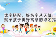 沐字搭配，好名字从天降：赋予孩子美好寓意的取名指南