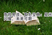 詹姓男孩，取名宝典：星光闪耀，未来可期