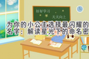 为你的小公主选择最闪耀的名字：解读星光下的命名密码