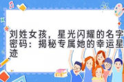 刘姓女孩，星光闪耀的名字密码：揭秘专属她的幸运星轨迹