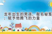 龙年出生的男孩，取名秘笈：赋予他腾飞的力量
