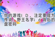 你的游戏ID，注定要成为传说：野王名字id背后的星盘密码