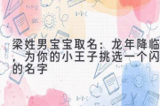 梁姓男宝宝取名：龙年降临，为你的小王子挑选一个闪耀的名字