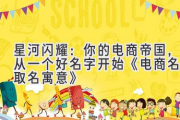 星河闪耀：你的电商帝国，从一个好名字开始《电商名称取名寓意》