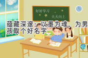 蕴藏深邃：以墨为魂，为男孩取个好名字