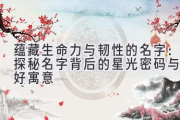 蕴藏生命力与韧性的名字：探秘名字背后的星光密码与美好寓意