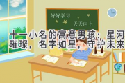 十一小名的寓意男孩：星河璀璨，名字如星，守护未来