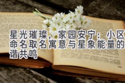 星光璀璨，家园安宁：小区命名取名寓意与星象能量的和谐共鸣