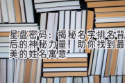 星盘密码：揭秘名字排名背后的神秘力量，助你找到最完美的姓名寓意