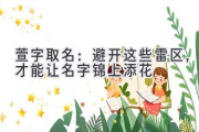 萱字取名：避开这些雷区，才能让名字锦上添花