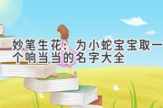 妙笔生花：为小蛇宝宝取一个响当当的名字大全