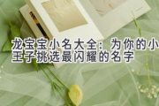 龙宝宝小名大全：为你的小王子挑选最闪耀的名字
