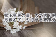 赋予星辰力量：大气顺口的男孩名字，为你开启未来之门