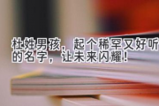 杜姓男孩，起个稀罕又好听的名字，让未来闪耀！
