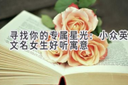 寻找你的专属星光：小众英文名女生好听寓意