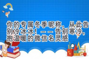 你的专属冬季昵称，从此告别冷冰冰！——告别寒冷，拥抱温暖的微信名灵感