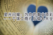 星光闪耀：为你的事业添彩——个体工商户后缀名大全