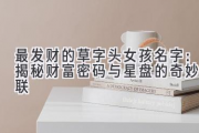 最发财的草字头女孩名字：揭秘财富密码与星盘的奇妙关联