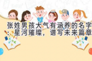 张姓男孩大气有涵养的名字：星河璀璨，谱写未来篇章