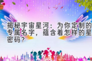 揭秘宇宙星河：为你定制的专属名字，蕴含着怎样的星光密码？