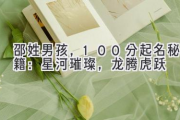 邵姓男孩，100分起名秘籍：星河璀璨，龙腾虎跃