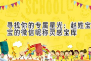寻找你的专属星光：赵姓宝宝的微信昵称灵感宝库