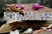沐字起名，哪些字与它最般配？让宝宝的名字闪耀星光