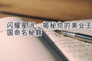 闪耀星河：揭秘你的美业王国命名秘籍