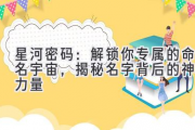 星河密码：解锁你专属的命名宇宙，揭秘名字背后的神秘力量
