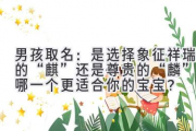 男孩取名：是选择象征祥瑞的“麒”还是尊贵的“麟”？哪一个更适合你的宝宝？