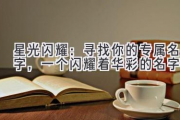 星光闪耀：寻找你的专属名字，一个闪耀着华彩的名字