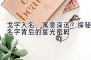 戈字入名，寓意深远？探秘名字背后的星光密码