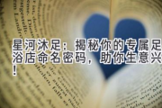 星河沐足：揭秘你的专属足浴店命名密码，助你生意兴隆！
