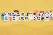 何姓简单顺口的男孩名字大全：星河寓意，幸福一生