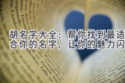 胡名字大全：帮你找到最适合你的名字，让你的魅力闪耀