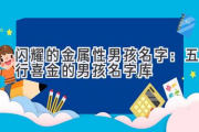 闪耀的金属性男孩名字：五行喜金的男孩名字库