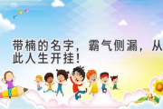 带楠的名字，霸气侧漏，从此人生开挂！