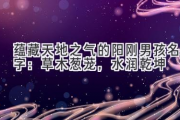 蕴藏天地之气的阳刚男孩名字：草木葱茏，水润乾坤