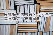 宋姓好听的男孩名字大全：星河灿烂，未来可期