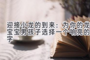 迎接小龙的到来：为你的龙宝宝男孩子选择一个响亮的名字