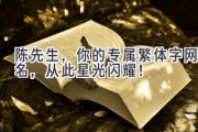 陈先生，你的专属繁体字网名，从此星光闪耀！