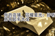 你的店铺，闪耀星光：好听店名起名大全