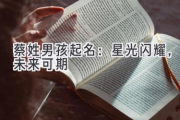 蔡姓男孩起名：星光闪耀，未来可期