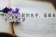 和朗字匹配的名字，蕴藏着星光与希望