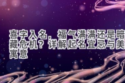 喜字入名，福气满满还是暗藏危机？详解起名宜忌与美好寓意