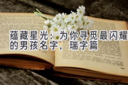 蕴藏星光：为你寻觅最闪耀的男孩名字，瑞字篇