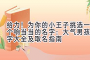 给力！为你的小王子挑选一个响当当的名字：大气男孩名字大全及取名指南