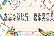 七个人的队伍，要多霸气多搞笑才够味儿！名字大全来啦！