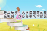 芳华绽放：名字里蕴藏的星光密码，以及最美名字的诞生